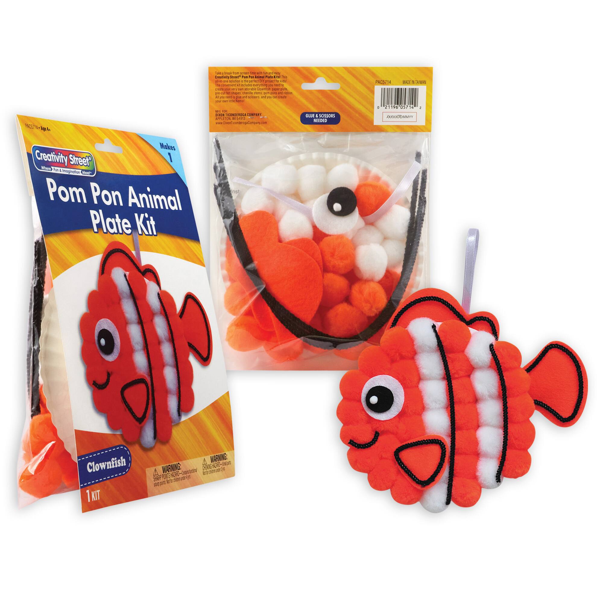 Creativity Street® Animal Felt & Pom Pom Craft Kit Set